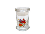 Classic Pop-Top 6 Grams Glass Jars by 420 Jars woke cosmic mushroom