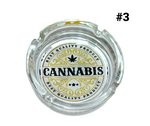 Glass Ashtray Cannabis Assorted Designs 11cm #3