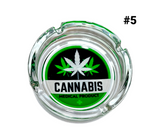 Glass Ashtray Cannabis Assorted Designs 11cm #5