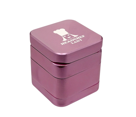 Headchef Lady Cube 55mm 4 Part Grinder - Pink