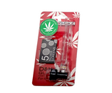 D&K Small Glass Pipe (9cm) Leaf Design - Red