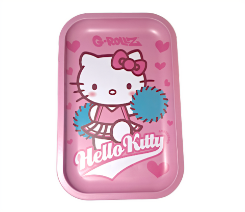 G-Rollz Hello Kitty (TM) Medium Metal Tray - Pink Cheerleader (27.5cm x 17.5cm)