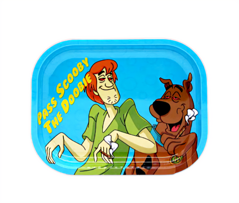 Smoke Arsenal Small Scooby Doobie Design Metal Tray - (18 x 14cm)