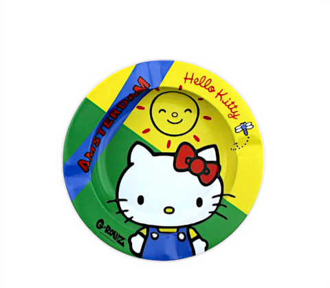 G-Rollz Metal Hello Kitty Amsterdam Sun Design Cat Ashtray - 14cm