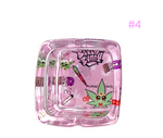 Baked Bunny Premium Square Glass Ashtray - #4