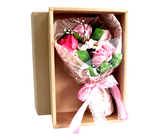 Boxed Soap Flower Pink Bouquet 