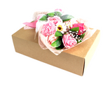 Boxed Soap Flower Pink Bouquet 