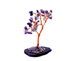 Gemstone Tree - Amethyst on Natural Agate Base (35 stones)