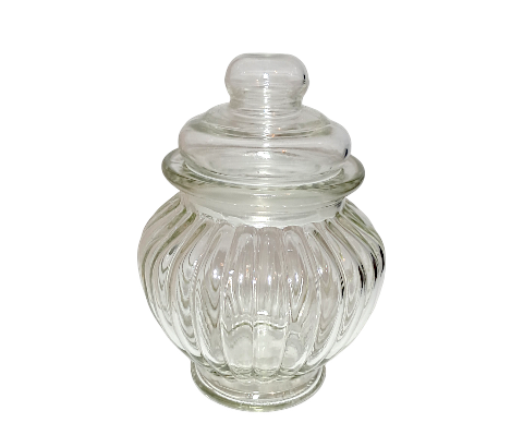 Pumpkin Style Glass Jar (8x5cm)