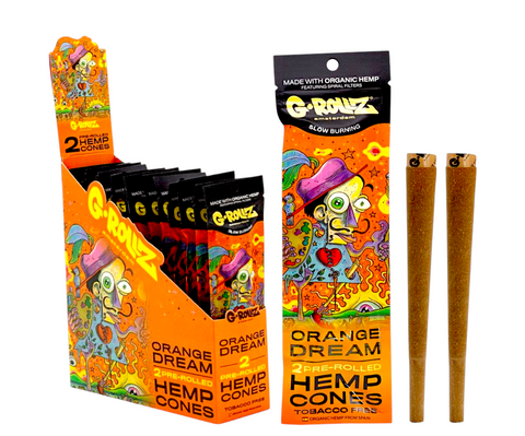 G Rollz Pre Rolled Hemp Cones "Orange Dream" 2pk