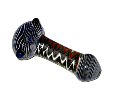 Coloured Glass Pipe 5" 