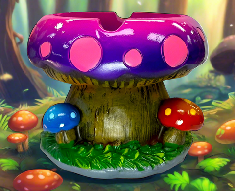 Wise Skies Mushroom Ashtray - Purple