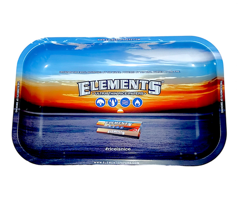 Elements Small Metal Rolling Tray - Blue