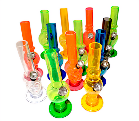 Acrylic "Plain" Small Waterpipe - Assorted (6 Inch)