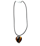 Heart Shaped Crystal Necklace tigers eye