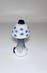 Coloured 3" Glass Pipe "Mushroom" Design White