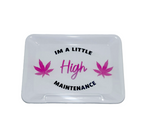 Wise Skies High Maintenance Small Rolling Tray - White