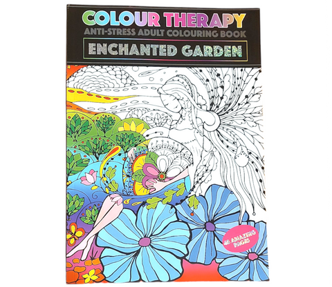 Colour Therapy A4 Colouring Book - Enchanted Garden