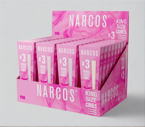 Narcos King Size Cones Pink Edition 109 mm