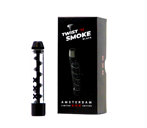 Twist ‘n Smoke Twisted Glass Blunt Black Amsterdam Special Edition