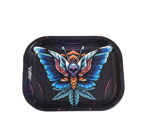 Smoke Arsenal Metal Tray - Butterfly (18cm x 14cm)