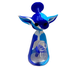 Baby Alien 18cm Glass and Silicone Waterpipe blue & white