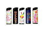 Flamejack Hippie Design Electronic Lighters pack of 5