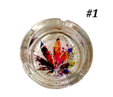 Sparkys Leaf Design Glass Ashtray - #1