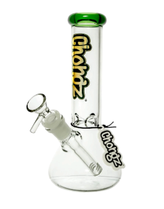 Chongz Glass 22cm "Hemphasize" Waterpipe with green accents