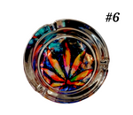 Sparkys Leaf Design Glass Ashtray - #6