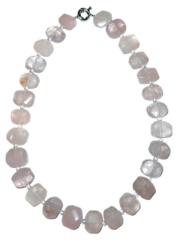 Crystal Stone Necklace 53cm - Rose Quartz