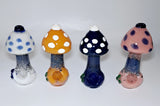 Coloured 3" Glass Pipe "Mushroom" Design