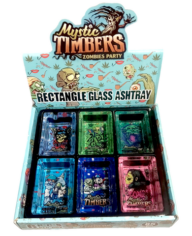 Mystic Timbers Zombies Glass Ashtray Assorted