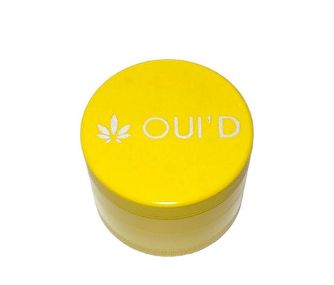 OUI'D Yellow Ceramic Coated 4-part 63mm herb Grinder