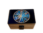 Kaleidoscope Printed Wooden Box With Magnetic Compartment