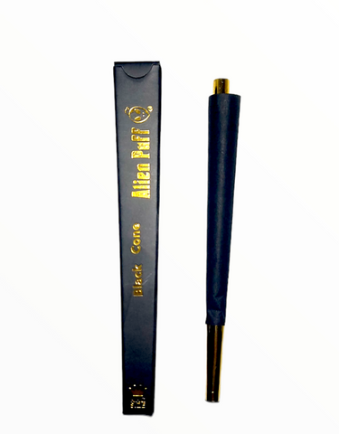 Alien Puff Black & Gold King Size Pre-Rolled Black Cones