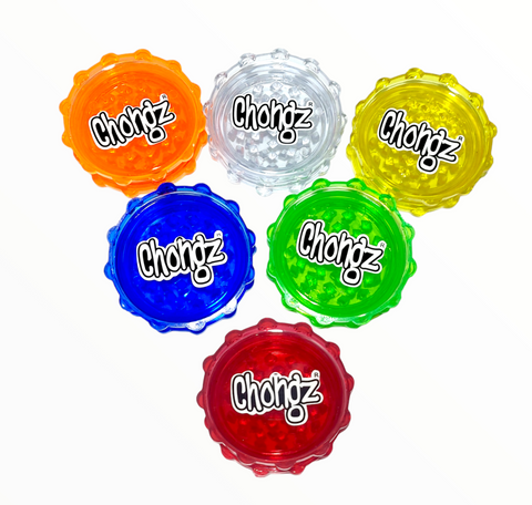 Chongz 2 Part Plastic Herb Grinder assorted colours
