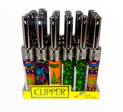 Clipper Mini Tube Lighter - Hypnotic Weed uk shipping