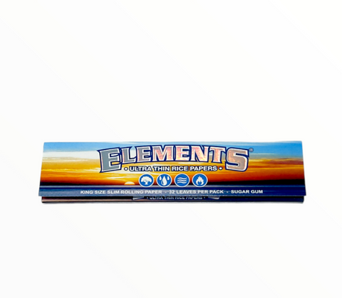 Elements King Size Slim Ultra Thin Rice Rolling Paper

