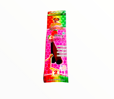 HoneyPuff Flavoured H-Wraps - Strawberry UK Blun wraps and smoking accessories UK delivery