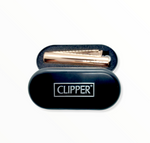 Rose Gold Metal Clipper Lighter with case