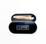 Rose Gold Metal Clipper Lighter with case