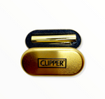 Gold Metal Clipper Lighter collectable gift idea uk delivery