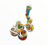 beautiful design 4 Chamber Glass Bubbler Water Pipe. uk delivery