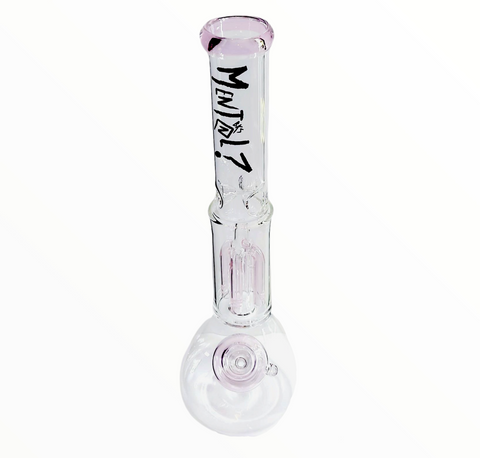 Glass Ment@l water pipe pink bong UK shop UK delivery.