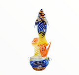 Colour Fumed Glass Bubbler Fish Theme multi colour
