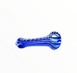Coloured Glass Spoon Pipe blue